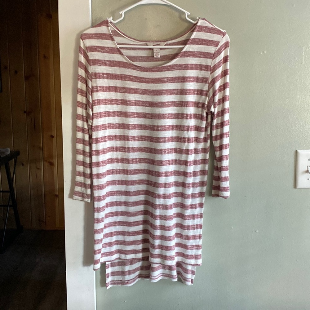 Long striped sweater